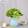 Flores Artificiales 3 Piezas 1 Ramo Hortensia Flores Falsas de Seda Flor Falsa Artificial Ramo de Hortensia Decoración de Mesa Auxiliar de Sala de Estar Arreglo Floral