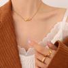 Colar Corrente Clavicular Estilo Coreano Estilo Ins Design de Nicho Senso Corrente Clavicular Marca da Moda Tubo Torcido Aço Titânio PVD Banhado a Ouro a Vácuo Primeiro Joia
