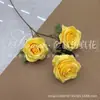 Flor Artificial com 3 Cabeças de Rosa de Diamante para Decoração Suave de Fundo de Salão de Casamento, Flor de Mesa para Hotel e Casa para o Dia dos Namorados