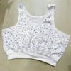 Verão de meia-idade e velhice puro sutiã de algodão impresso fino sling colete para a mãe sutiã tomara que caia para os idosos de grande tamanho Underwear para as mulheres