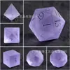 Conjunto de 7 Dados de Vidro Roxo Fosco Jogo Dungeons and Dragons Dnd Rpg Dados Poliedros de Vidro Cristalino