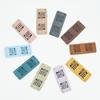 Em estoque etiqueta de costura colorida feita com letra de amor com furo etiqueta decorativa dobrada 5x2X20