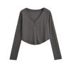 Top Deportivo de Verano para Mujer Corto Sexy Holgado Adelgazante Camiseta de Yoga para Correr Entrenamiento Transpirable Blusa Top de Fitness