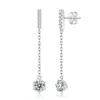 Brincos de Moissanita Modernos de 50 Pontos Estilo Coreano Borla Seis Garras Moissanite Cor D Fio de Orelha Joias de Moissanite