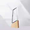 Trofeo de Cristal Creativo Hecho a Medida Decoración de Premio para Reunión Anual Estilo Nórdico Placa de Vidrio Regalo de Empresa Premio Grabado