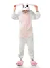 Macacão Infantil Cartoon Animal Outono Inverno Coelho Azul Flanela Unissex Roupa de Casa Quente Com Capuz Versão Espessa