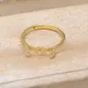 Anel de Moda S925 Prata 5 Zircônias Triângulo Feminino Aberto Ajustável Anel de Dedo 9-10 6 Zircônias JG6205