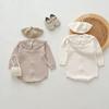 INS Suéter Coreano de Otoño para Bebé Abrigo Tejido para Niña Flor Bordada Lindo Traje de Trepar para Cien Días de Edad
