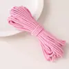 Paquete grande de cuerda trenzada de un solo color de algodón hilado en el núcleo para decoraciones, correas, accesorios de ropa y manualidades DIY