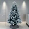 Paquete de árbol de Navidad con nieve Árbol de Navidad flocado blanco 1.5 metros simulación 1.8 decoración de copo de nieve escena de nieve ambientación para fotos