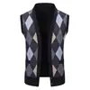 Chaleco Suéter Cardigan Ropa Interior para Hombre Otoño e Invierno Cálido Delgado Chaleco Suéter Tejido Chaqueta para Hombre M59-P28