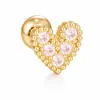 Nuevo ear cuff en forma de corazón con incrustaciones de diamantes de Amazon, acero inoxidable, versátil, único y elegante joyería de pendientes de mariposa para mujer