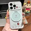 Adecuado para Apple para Transformar Instantáneamente en 18Promax Crayon Shin-Chan Soporte Giratorio, Fundas Personalizadas Suaves y Duras para Teléfonos iPhone y Xiaomi