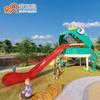 Tobogán escénico con forma de rana y forma de renacuajo. Planificación y diseño de parques infantiles. Fabricantes de equipos de entretenimiento comunitario.
