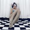 Medias de Spa para Mujer, Calcetines Desechables Sin Lavado, Medias Sexy Desgarrables a Mano para Mujer, Pantimedias Negras de Seda con Agujeros Finos para Atraer Piernas Hermosas