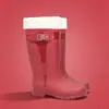 Botas de Chuva de Cano Alto Luo You Wellington Clássico para Exterior Resistente à Água Antiderrapante Viagem Caminhada Botas de Chuva com Pelúcia Adicional Comércio Exterior Transfronteiriço