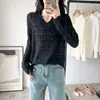 2025 Nueva Camisa de Encaje con Capucha de Otoño e Invierno Top con Capucha Prenda Base para Mujer Aspecto Suave Adelgazante Talla Grande Prenda Base