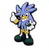 Sonic O Ouriço Sonic Crocs Flor de Sapato Removível Fivela de Sapato Borracha Macia de PVC Flor de Sapato Crocs Fivela de Sapato Acessórios para Sapato