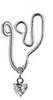 Pinza para Nariz en Forma de U Getta con Microincrustaciones de Circonita, Ear Cuff, Aro para Nariz sin Perforar, Joyería de Comercio Exterior, Estilo con Incrustaciones de Diamantes Amatista