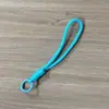 Cordão curto para celular com nó em duas cores, cordão trançado à mão para garrafa de água, alça de pulso para capa de celular, cordão de pulso removível