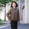 Nueva Chaqueta Corta de Cuero para Mujer Otoño 2026, Chaqueta de Cuero a la Moda con Cuello Solapa, Chaqueta de Cuero PU de Alta Gama para Madres de Mediana Edad, Ropa para Mujer