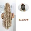 Peruca Rabo de Cavalo Alto com Cordão para Mulheres, Estilo Europeu e Americano, Cabelo Longo, Onda d'Água, Peruca Rabo de Cavalo Grande com Cordão, em Estoque