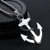 Venta caliente, colgante de acero de titanio con ancla de barco de moda europea y americana, colgante de acero inoxidable retro personalizado para hombres, joyería al por mayor HC055