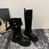 Botas de estilo retro moderno de Hong Kong para chica, temperamento elegante, ajustadas, a la moda, estilo popular 2024, zapatos de mujer, tendencia de moda, adulto