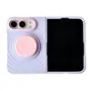 Funda magnética para teléfono con patrón de ondas, color sólido, compatible con Apple 18DUO, iPhone Duo, con cordón, a prueba de caídas y elegante