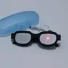 Gafas luminosas Conan tecnología negra divertidas accesorios para transmisiones en vivo TikTok mismas gafas con efecto especial Ojo Rojo LED carga