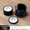 Juego de Té Kung Fu Redondo de Alta Gama de las Dinastías Tang y Song Portavasos con Caja de Almacenamiento Posavasos Absorbente Retro Posavasos Cerámico Aislante de Calor