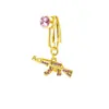 Popular de Europa y América, piercing de ombligo de pistola incrustado con diamantes, aro de ombligo sin perforación, joyería de piercing personalizada, venta al por mayor transfronteriza Amazon