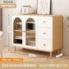 Aparador moderno minimalista estilo creme para cozinha de casa, armário integrado de parede, adega para sala de estar, armário de armazenamento