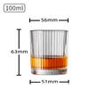 Mini Copo de Shot 100ml Copo de Uísque Licor 0,1kg Copos Vidro Copo de Licor Em Relevo Copo Espessado
