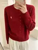 Suéter cárdigan Susan Fanny 230 con nuevo estampado de oso para Otoño e Invierno, Jersey de manga larga, Top sencillo para usar como prenda exterior