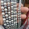 Colar Redondo de Pérolas de Imitação Brilhantes Contas Sem Laca Colar de Contas DIY Pulseira Joias Contas de Pérolas de Imitação