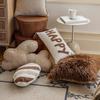 Cojín de Conejo Suave Estilo Nórdico Producto Nuevo Almohada Cómoda para Sofá Dormitorio Mesita de Noche Funda de Cojín de Felpa Extraíble y Lavable