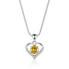 Collar con colgante de plata de ley 925 para mujer, exclusivo y de venta caliente, romántico, con microincrustaciones en forma de corazón, con un tesoro colorido y circonitas de imitación.