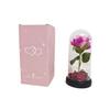 Capa de acrílico média flanela vidro rosa capa folha de ouro flor mãe dia dos namorados presente decoração ornamentos fronteira cruzada
