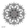 Adesivos de Tatuagem para Costas da Mão Mandala com Padrões Retrô, Adesivos de Tatuagem Florais Exóticos da Moda