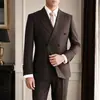 Comércio exterior transfronteiriço masculino terno de abotoamento duplo atacado casual de negócios profissional formal vestuário terno casual masculino