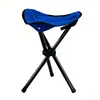 Taburete de tres patas para exteriores para camping, ocio y pesca, taburete plegable portátil para camping, taburete triangular plegable ultraligero