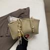 Bolso Tote Retro de Gran Capacidad para Mujer 2025 Primavera y Verano Nueva Moda para Ir al Trabajo Hombro Axila Bolso de Mano Casual