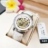 Reloj Mecánico Totalmente Automático Ogas Hollow Diamond Oficial para Mujer, Reloj Impermeable Luminoso Elegante y Sencillo