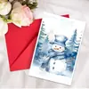 50 Cartões Criativos Novos de Material para Decoração de Natal com Envelopes para Compra Transfronteiriça Direta