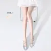 Meia-calça feminina sexy ultra-fina anti-puxões para primavera e verão, modeladora, amiga da pele, emagrecedora, embelezadora, estilo puro desejo de alta qualidade