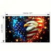Bandeira Americana Transfronteiriça Série Águia do 250º Aniversário Festival do Dia da Independência Americana Tecido de Fundo para Decoração Externa
