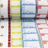 Etiquetas Adhesivas en Rollo Impresas, Pegatinas Adhesivas Térmicas a Prueba de Tres Elementos, Papel para Impresión de Códigos de Barras, Etiquetas de Precio para Básculas Electrónicas