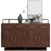 Nuevo Juego de Mesa y Sillas de Comedor Estilo Chino, Madera Maciza, Muebles Modernos de Nogal Negro Norteamericano para Uso Doméstico, Mesa de Comedor para Casa Completa de Villa