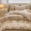 Juego de cuatro piezas de algodón puro estilo Mori Cubierta de edredón individual de algodón Ropa de cama Dormitorio Sábana de tres piezas Juego para las cuatro estaciones
